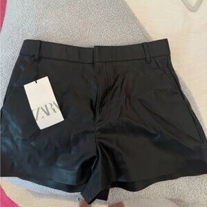 ZARA Leather shorts NWT